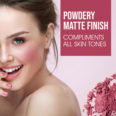 Beauty Berry Dream Matte Blush - 08, Romantic Rose, 7g | Lightweight, Silky-Smooth Texture, Ultra Matte Blusher Palette | Highly Pigmented & Blendable Shades, Blusher for Face Makeup